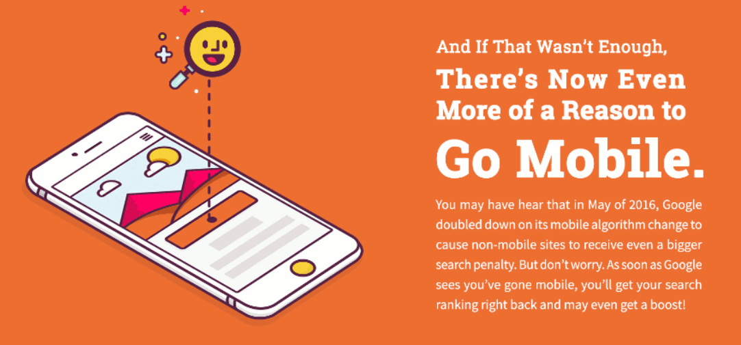 Mobile traffic matters! Only 6% of SMB websites are mobile friendly.