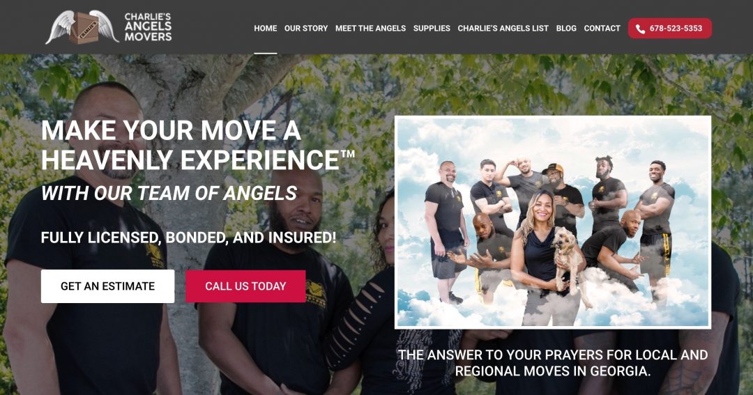 Moving company website design