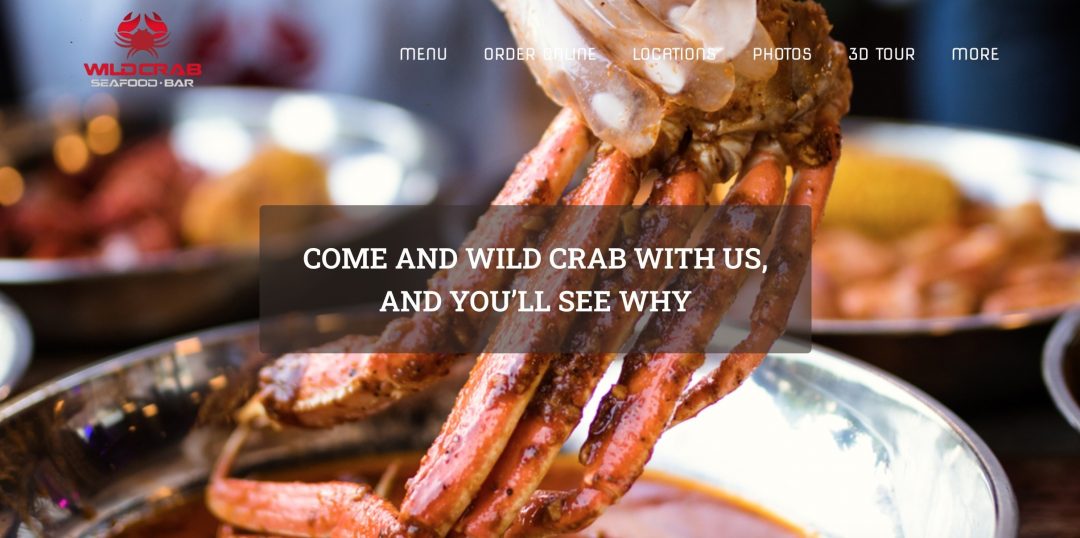 wildcrab seafood restuarant website design