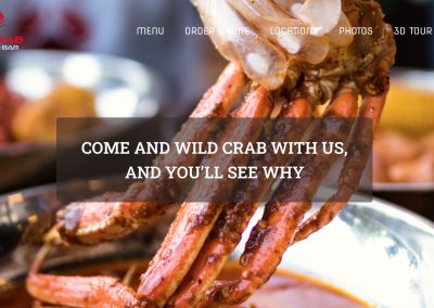 Seafood restaurant website design