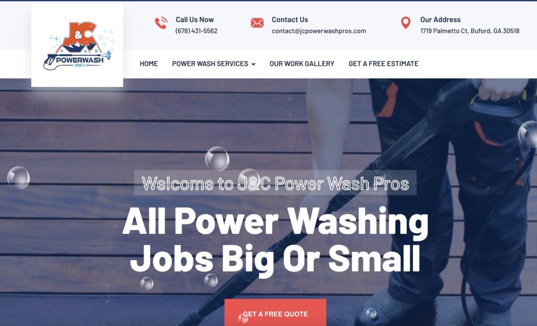 power wash website design